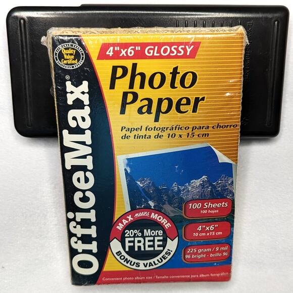 Home Business Office Max 4 x 6 Glossy Photo Paper 100 Sheets - Picture 1 of 2